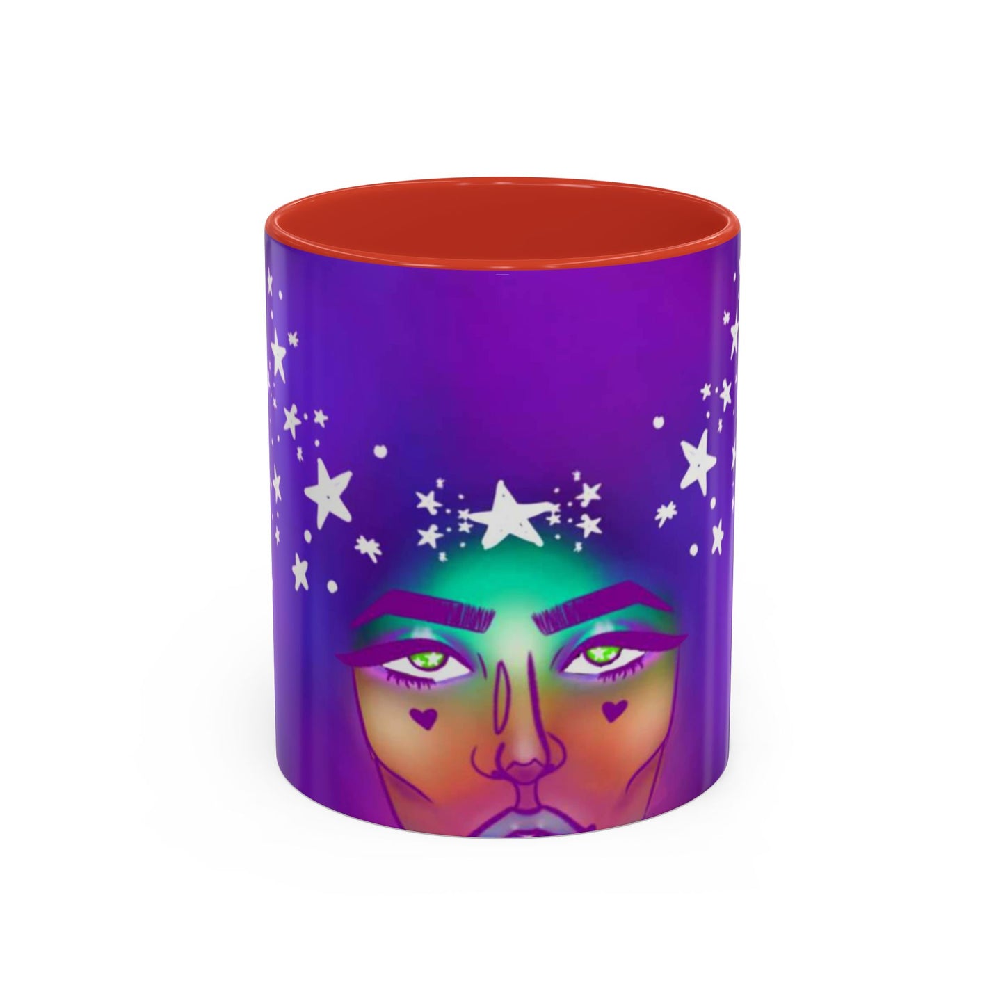 Cosmic Starry Accent Coffee Mug - Colorful Art, Astrology Gift, Modern Home Decor, Celestial Mug, Unique Gift Idea