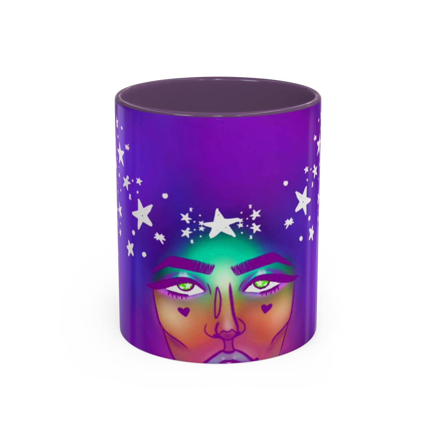 Cosmic Starry Accent Coffee Mug - Colorful Art, Astrology Gift, Modern Home Decor, Celestial Mug, Unique Gift Idea