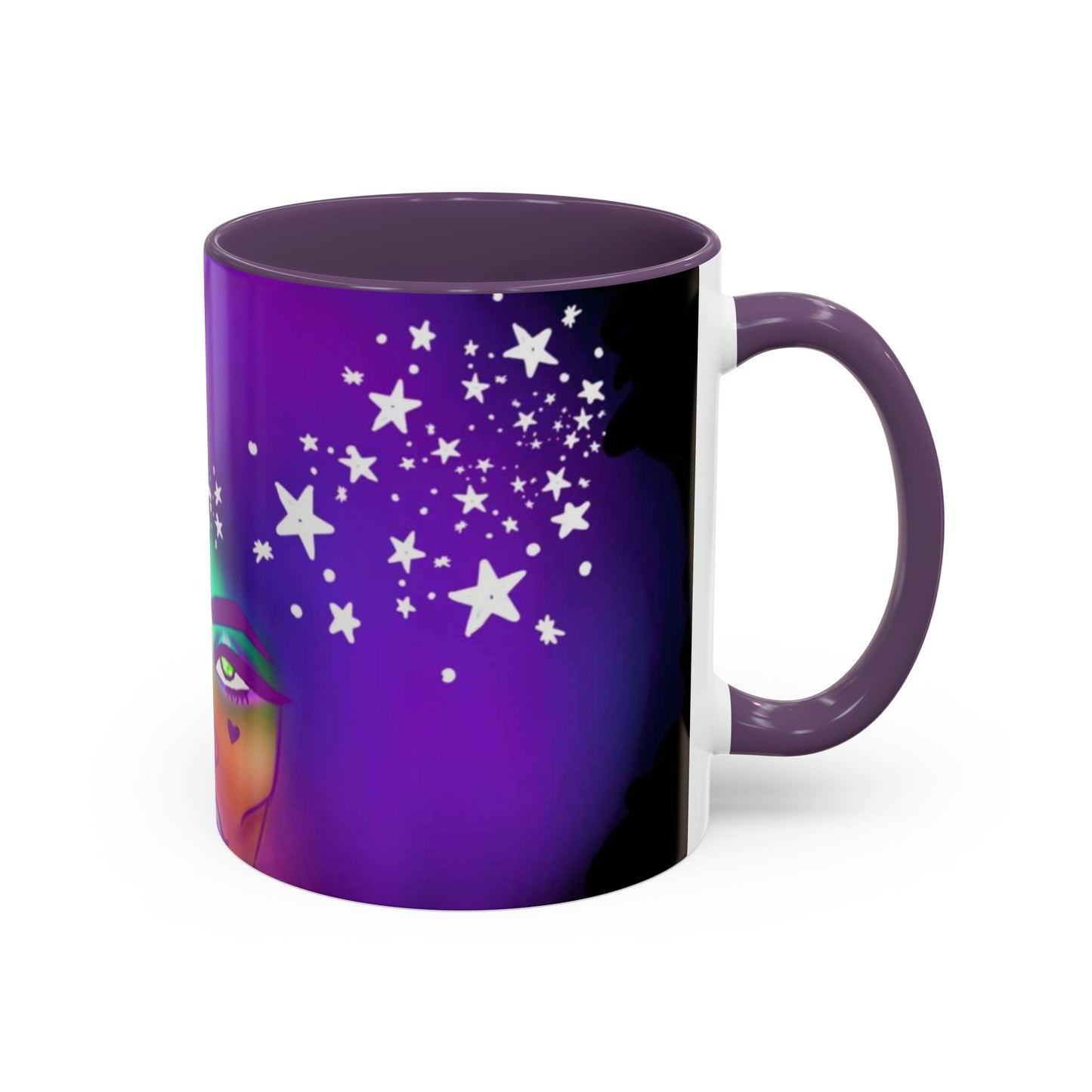 Cosmic Starry Accent Coffee Mug - Colorful Art, Astrology Gift, Modern Home Decor, Celestial Mug, Unique Gift Idea