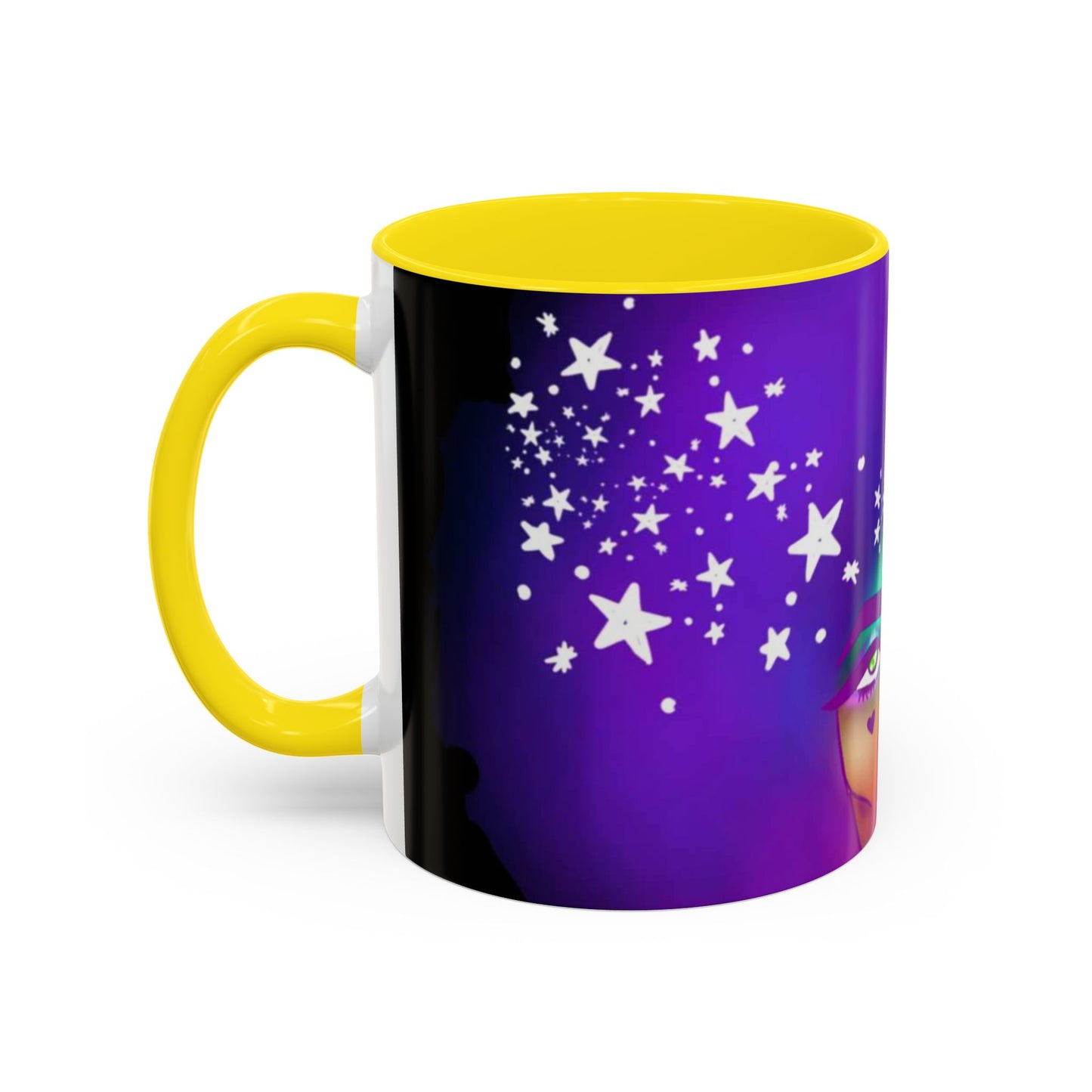 Cosmic Starry Accent Coffee Mug - Colorful Art, Astrology Gift, Modern Home Decor, Celestial Mug, Unique Gift Idea