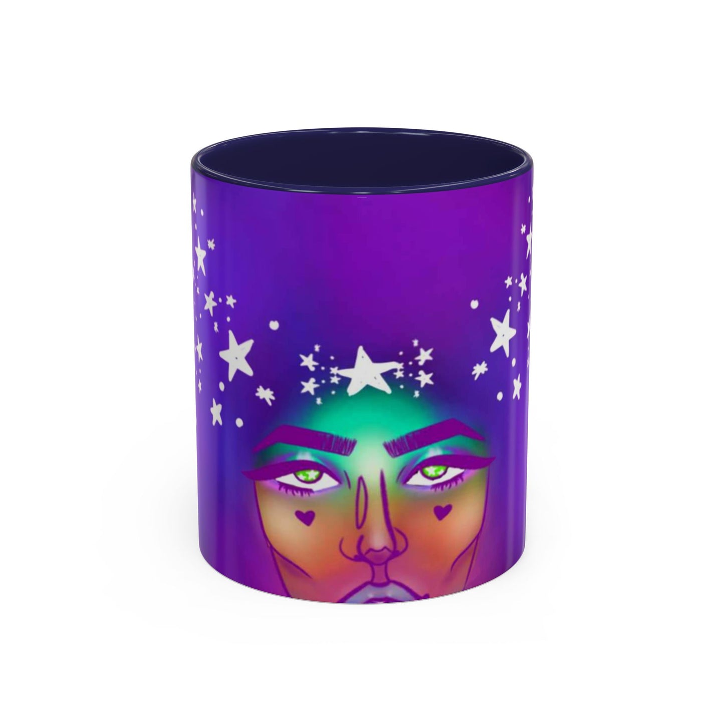 Cosmic Starry Accent Coffee Mug - Colorful Art, Astrology Gift, Modern Home Decor, Celestial Mug, Unique Gift Idea