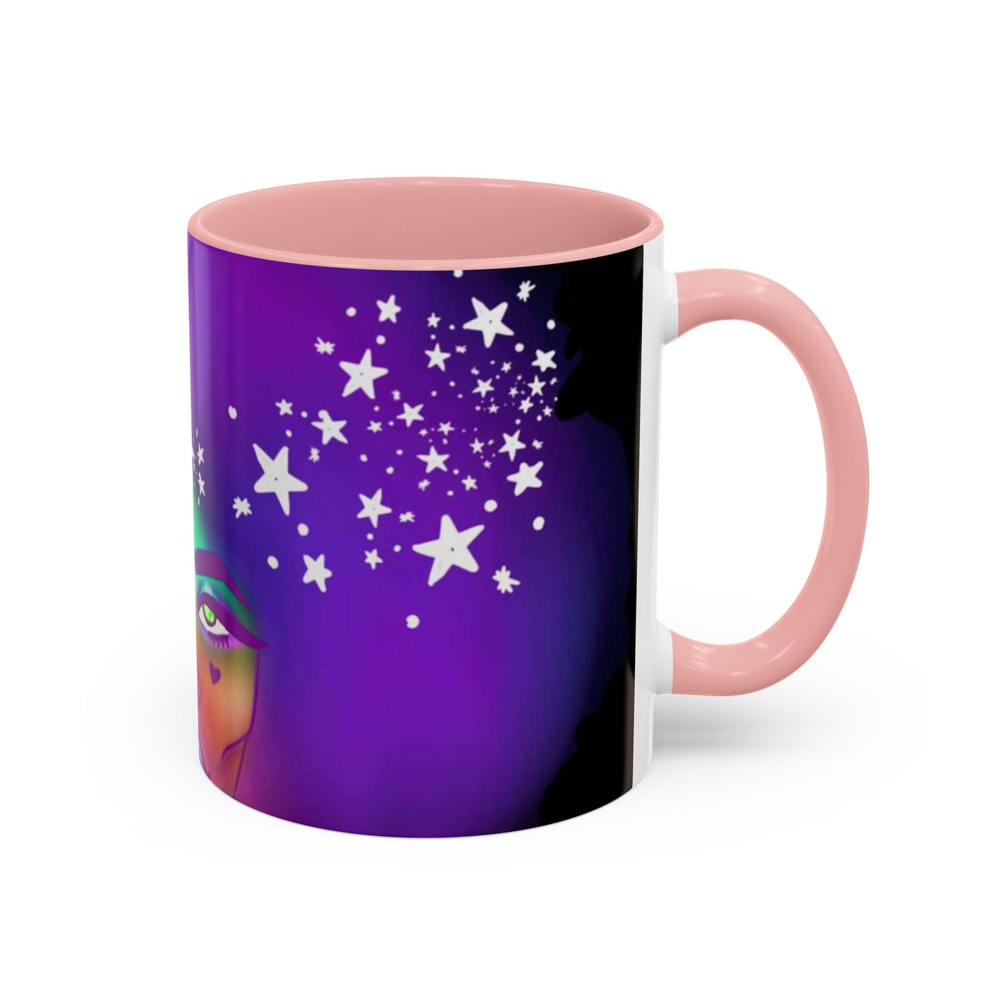 Cosmic Starry Accent Coffee Mug - Colorful Art, Astrology Gift, Modern Home Decor, Celestial Mug, Unique Gift Idea