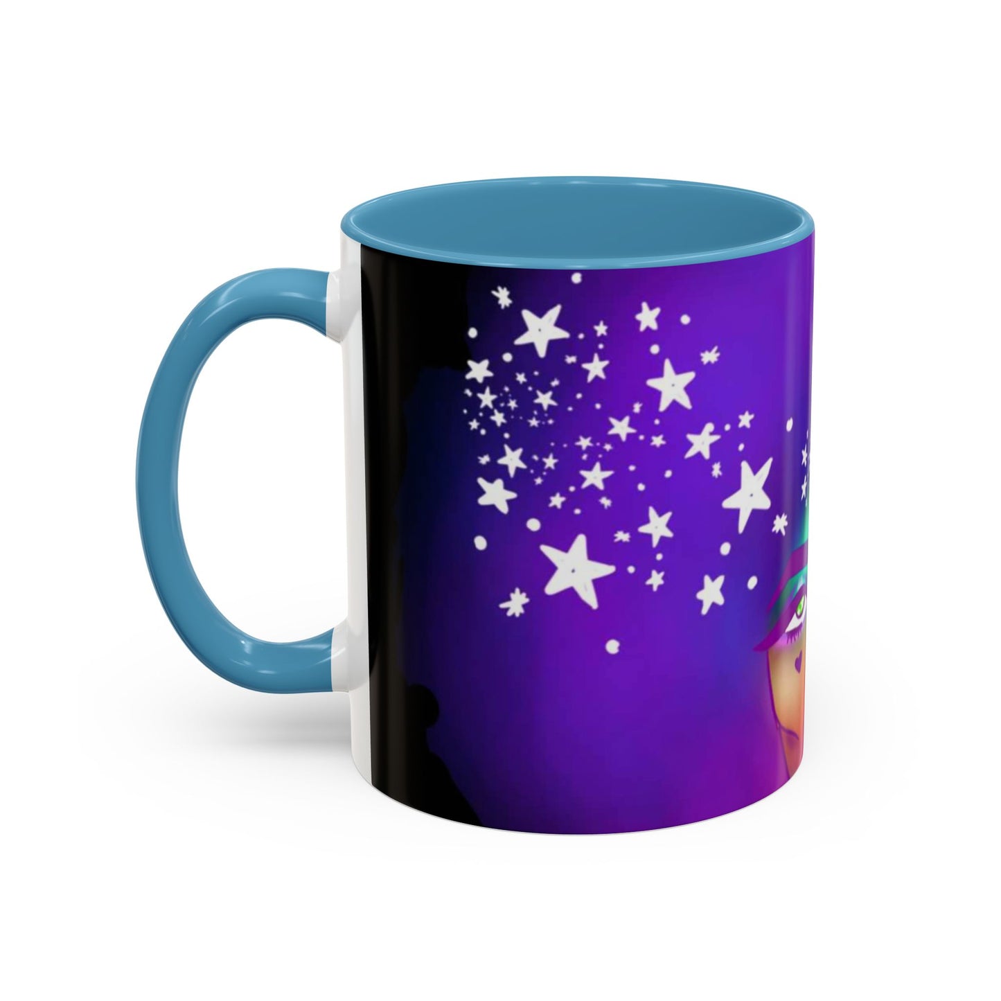 Cosmic Starry Accent Coffee Mug - Colorful Art, Astrology Gift, Modern Home Decor, Celestial Mug, Unique Gift Idea