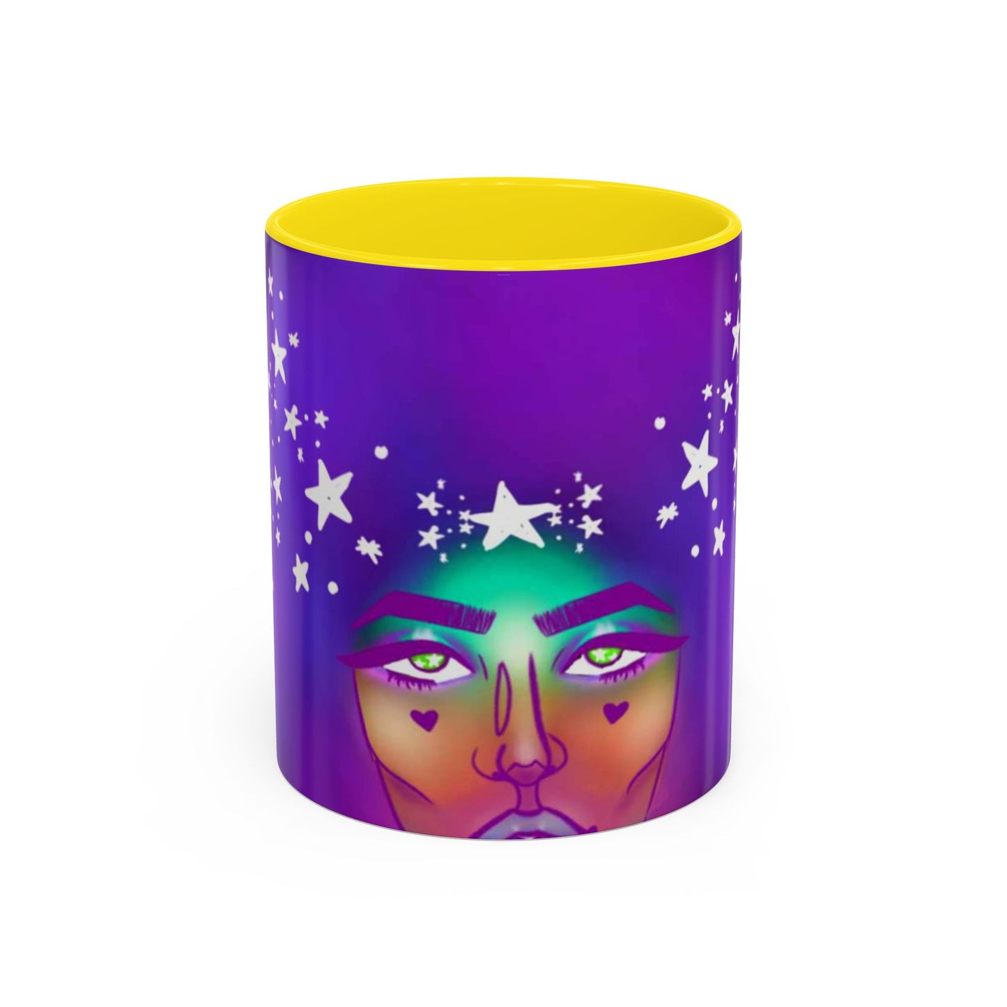 Cosmic Starry Accent Coffee Mug - Colorful Art, Astrology Gift, Modern Home Decor, Celestial Mug, Unique Gift Idea