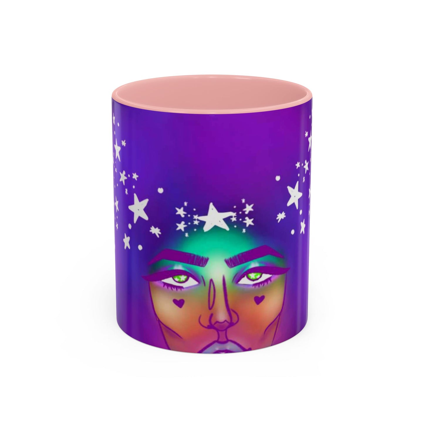 Cosmic Starry Accent Coffee Mug - Colorful Art, Astrology Gift, Modern Home Decor, Celestial Mug, Unique Gift Idea