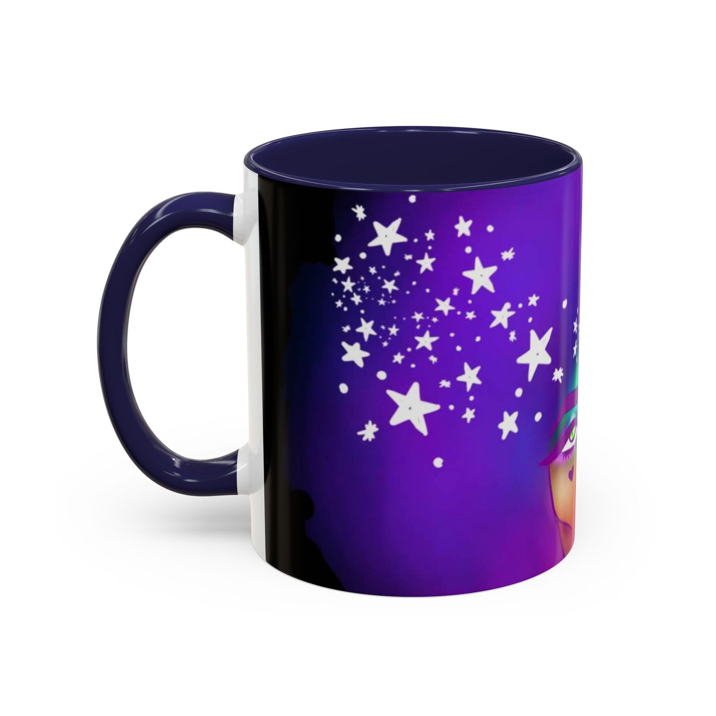 Cosmic Starry Accent Coffee Mug - Colorful Art, Astrology Gift, Modern Home Decor, Celestial Mug, Unique Gift Idea
