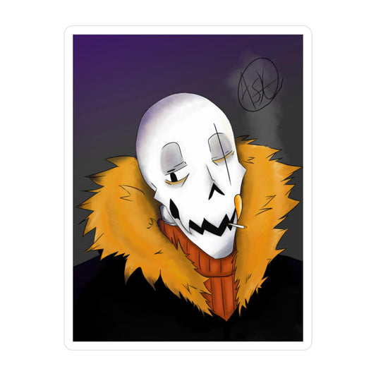 Cool Kiss-Cut Vinyl Decal: Edgy Skull Design for Customization, Stickers, Laptop Decor, Home Aesthetics, Gifts