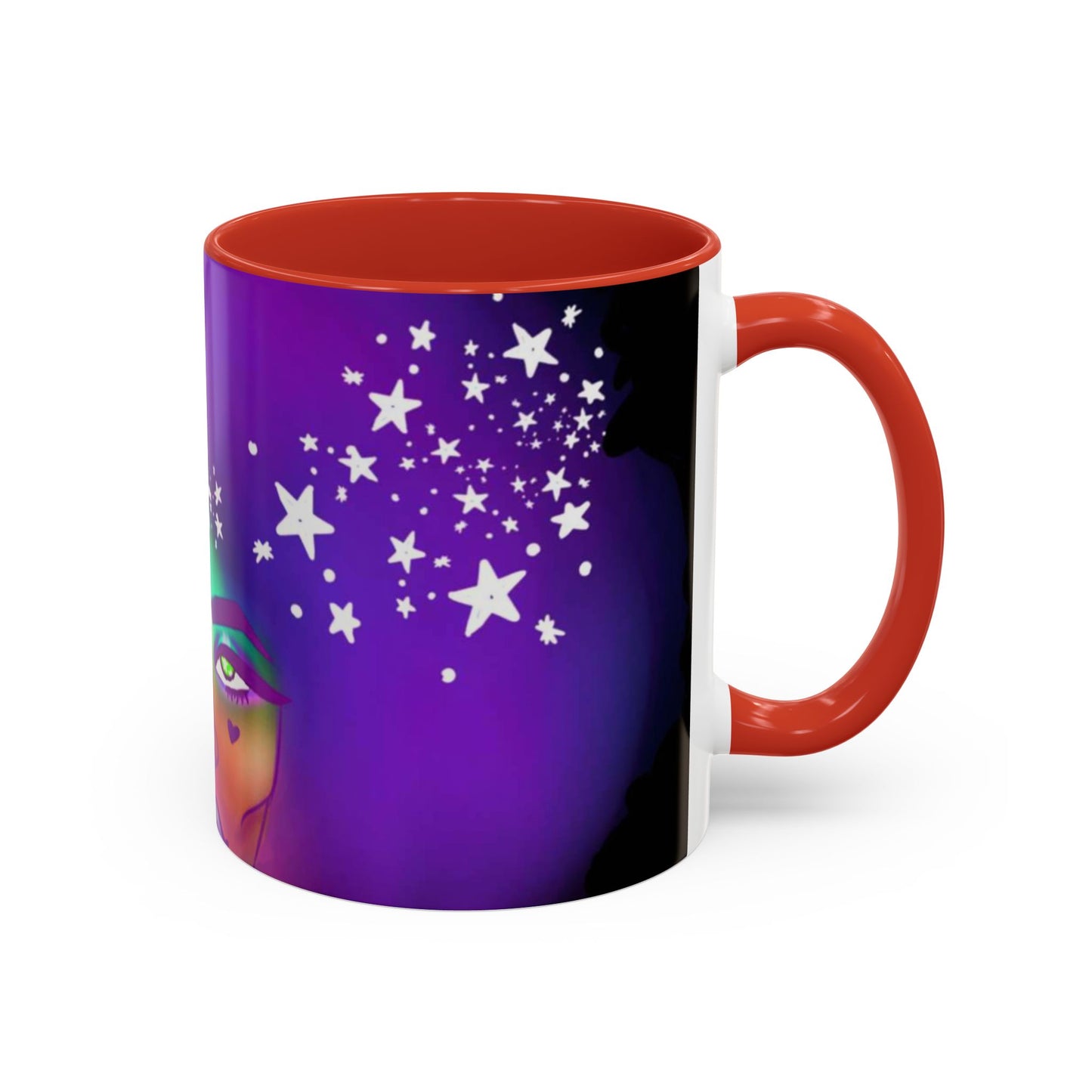 Cosmic Starry Accent Coffee Mug - Colorful Art, Astrology Gift, Modern Home Decor, Celestial Mug, Unique Gift Idea